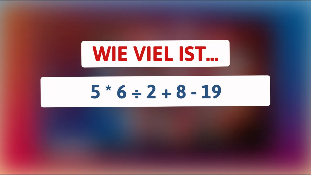 Kannst du dieses mathematische Rätsel lösen? Nur 1 von 10 schafft es!"